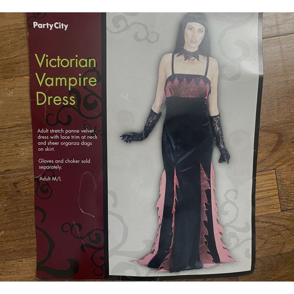 Women Vampire Costume Victorian Dress Cosplay Halloween Theatre Size S/PM